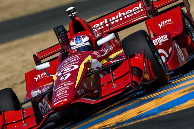 Scott Dixon navigates the Turn 9-9A Esses during the GoPro Grand Prix of Sonoma -- Photo by: Chris Owens