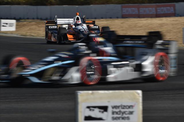 Alexander Rossi sets up for the Turn 7 Hairpin during the GoPro Grand Prix of Sonoma -- Photo by: Chris Owens