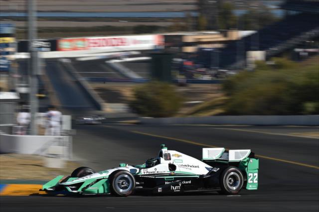 Simon Pagenaud enters the Turn 7 Hairpin during the GoPro Grand Prix of Sonoma -- Photo by: Chris Owens