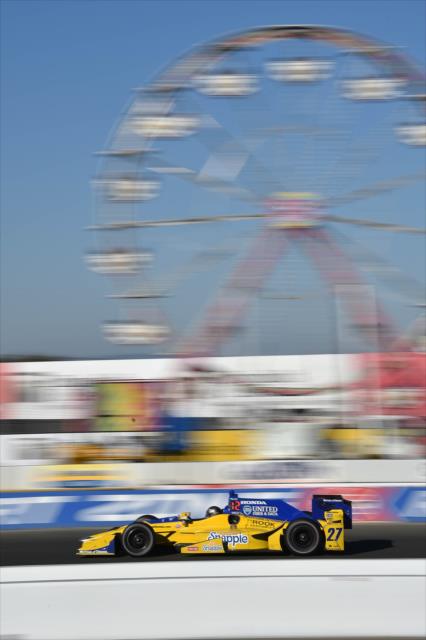 Marco Andretti streaks down the frontstretch during the GoPro Grand Prix of Sonoma -- Photo by: Chris Owens