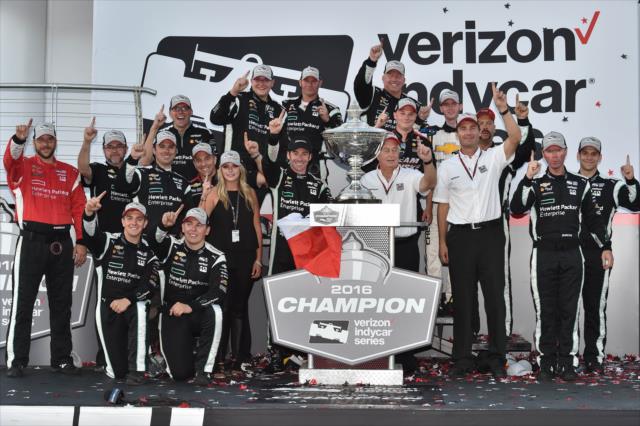 Simon Pagenaud and Team Penske win the 2016 Verizon IndyCar Series Championship -- Photo by: Chris Owens