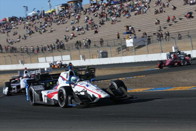 RC Enerson leads a group through the Turn 9-9A Esses during the GoPro Grand Prix of Sonoma -- Photo by: Joe Skibinski