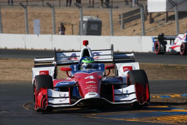 Conor Daly navigates the Turns 9-9A Esses complex during the GoPro Grand Prix of Sonoma -- Photo by: Chris Jones