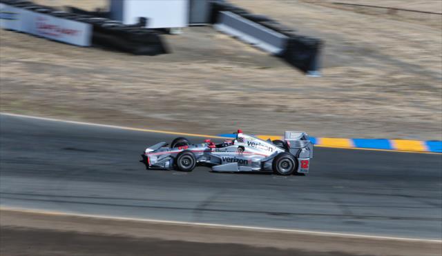 Will Power sails out of Turn 2 during the final warmup for the GoPro Grand Prix of Sonoma -- Photo by: Richard Dowdy