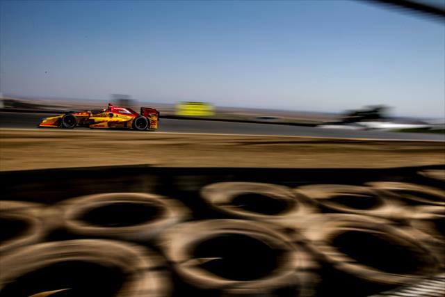 Ryan Hunter-Reay streaks out of Turn 2 during the GoPro Grand Prix of Sonoma -- Photo by: Shawn Gritzmacher
