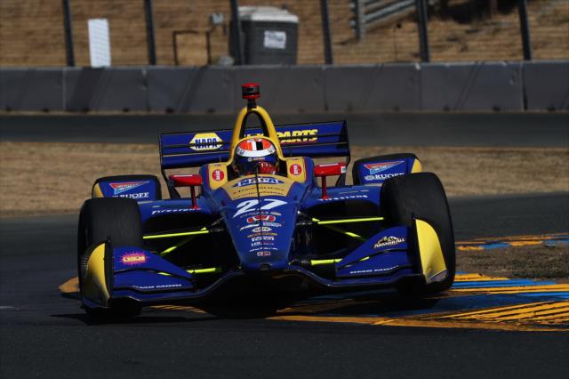 Alexander Rossi navigates the Turns 9-9A Esses section during practice for the INDYCAR Grand Prix of Sonoma at Sonoma Raceway -- Photo by: Chris Jones