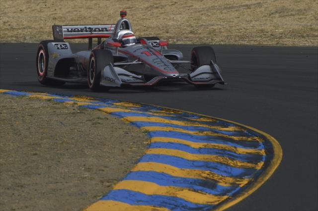 Will Power hammers into Turn 2 during practice for the INDYCAR Grand Prix of Sonoma at Sonoma Raceway -- Photo by: Chris Owens