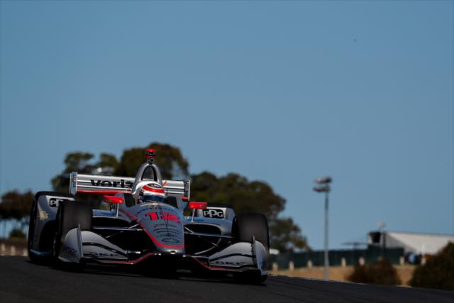 Will Power crests the hill toward Turn 3 during practice for the INDYCAR Grand Prix of Sonoma at Sonoma Raceway -- Photo by: Joe Skibinski