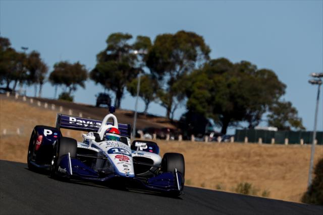 Pietro Fittipaldi crests the hill toward Turn 3 during practice for the INDYCAR Grand Prix of Sonoma at Sonoma Raceway -- Photo by: Joe Skibinski