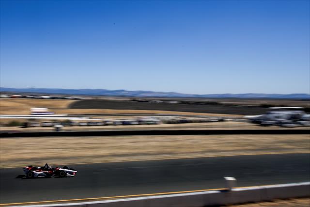 Graham Rahal sets up for the Turn 6 Carousel turn during practice for the INDYCAR Grand Prix of Sonoma at Sonoma Raceway -- Photo by: Joe Skibinski
