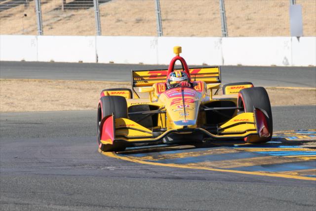 Ryan Hunter-Reay navigates the Turn 9-9A esses section during qualifications for the INDYCAR Grand Prix of Sonoma at Sonoma Raceway -- Photo by: Richard Dowdy