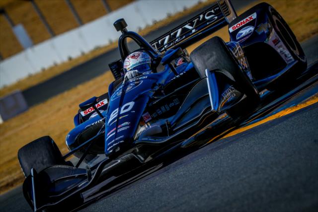 Jordan King sails through the Turn 9-9A esses section during qualifications for the INDYCAR Grand Prix of Sonoma at Sonoma Raceway -- Photo by: Shawn Gritzmacher