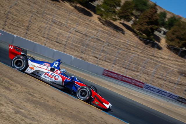 Tony Kanaan crests the hill exiting Turn 4 during practice for the INDYCAR Grand Prix of Sonoma at Sonoma Raceway -- Photo by: Stephen King