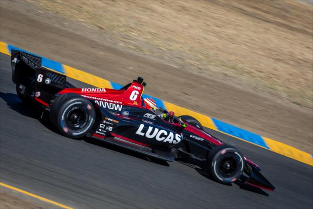 Carlos Munoz streaks toward Turn 5 during practice for the INDYCAR Grand Prix of Sonoma at Sonoma Raceway -- Photo by: Stephen King