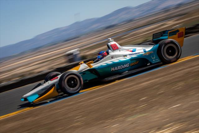 Colton Herta sails out of Turn 2 during practice for the INDYCAR Grand Prix of Sonoma at Sonoma Raceway -- Photo by: Stephen King