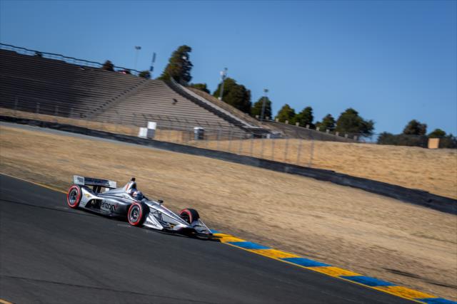 Josef Newgarden races down the backstretch esses during qualifications for the INDYCAR Grand Prix of Sonoma at Sonoma Raceway -- Photo by: Stephen King