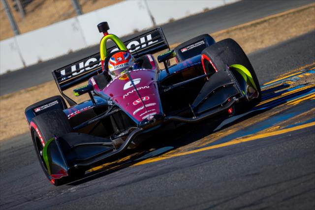 Carlos Munoz sails through the Turn 9-9A Esses section during qualifications for the INDYCAR Grand Prix of Sonoma at Sonoma Raceway -- Photo by: Stephen King