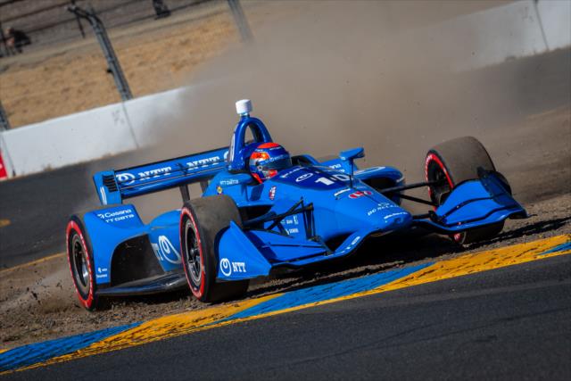 Ed Jones cuts the corner through the Turn 9-9A Esses section during qualifications for the INDYCAR Grand Prix of Sonoma at Sonoma Raceway -- Photo by: Stephen King