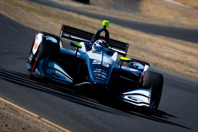 Max Chilton sets up for the Turn 9-9A Esses section during qualifications for the INDYCAR Grand Prix of Sonoma at Sonoma Raceway -- Photo by: Stephen King