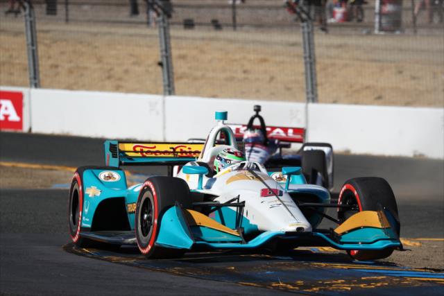 Patricio O'Ward navigates the Turn 9-9A Esses section during the INDYCAR Grand Prix of Sonoma at Sonoma Raceway -- Photo by: Chris Jones