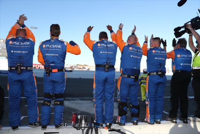 Chip Ganassi Racing begins the celebration as Scott Dixon wins the 2018 Verizon IndyCar Series Championship -- Photo by: Chris Jones
