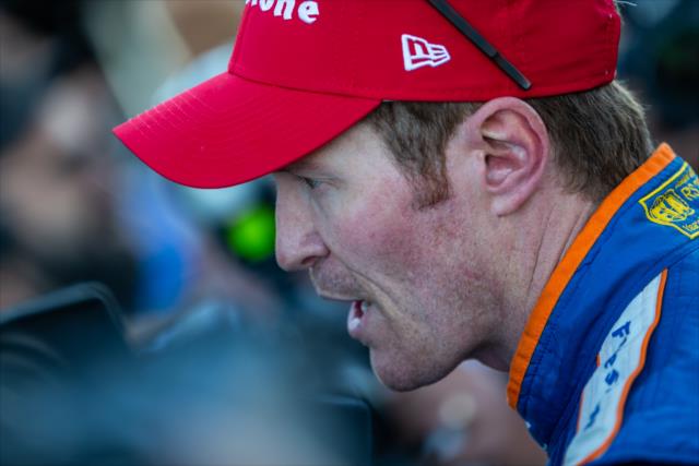 Scott Dixon is interviewed on pit lane after winning the 2018 Verizon IndyCar Series championship at Sonoma Raceway -- Photo by: Stephen King