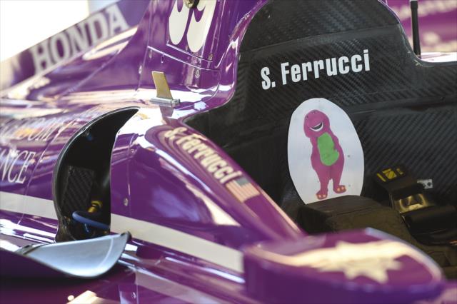 The No. 39 CLY-DEL Honda of Santino Ferrucci sits in the Dale Coyne Racing garage prior to the INDYCAR Grand Prix of Sonoma at Sonoma Raceway -- Photo by: Chris Owens