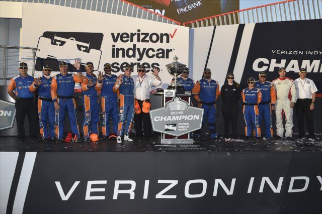Scott Dixon and the Chip Ganassi Racing team win the 2018 Verizon IndyCar Series Championship at Sonoma Raceway -- Photo by: Chris Owens
