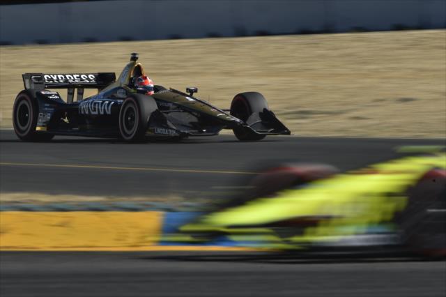 James Hinchcliffe sets up for the Turn 7 hairpin during the INDYCAR Grand Prix of Sonoma at Sonoma Raceway -- Photo by: Chris Owens