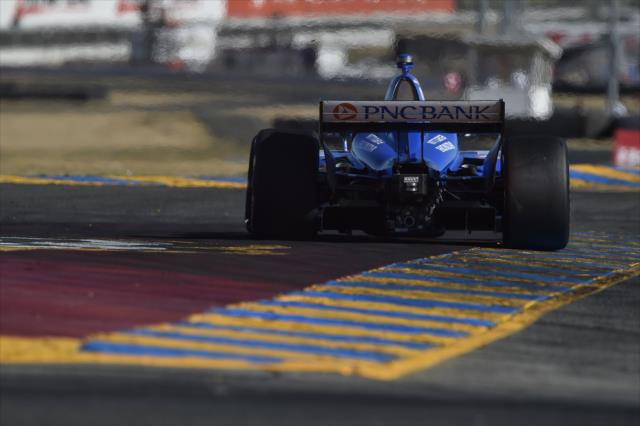 Scott Dixon sails out of the Turn 7 hairpin toward the backstretch esses during the INDYCAR Grand Prix of Sonoma at Sonoma Raceway -- Photo by: Chris Owens