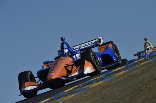 Scott Dixon crests the hill at Turn 3 during the INDYCAR Grand Prix of Sonoma at Sonoma Raceway -- Photo by: Chris Owens
