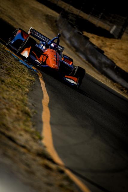 Scott Dixon races down the backstretch esses during the INDYCAR Grand Prix of Sonoma at Sonoma Raceway -- Photo by: Shawn Gritzmacher