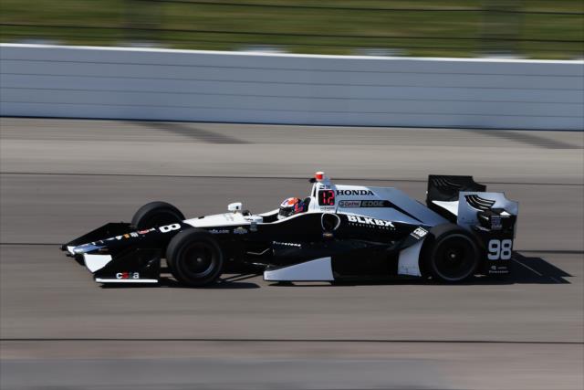 Alexander Rossi on course during practice for the Iowa Corn 300 at Iowa Speedway -- Photo by: Chris Jones