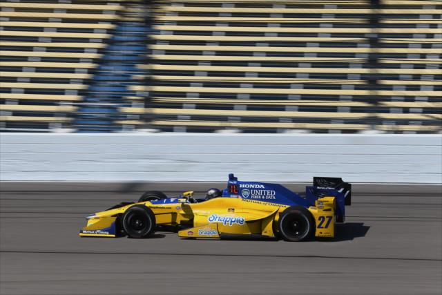Marco Andretti on course during practice for the Iowa Corn 300 at Iowa Speedway -- Photo by: Chris Jones