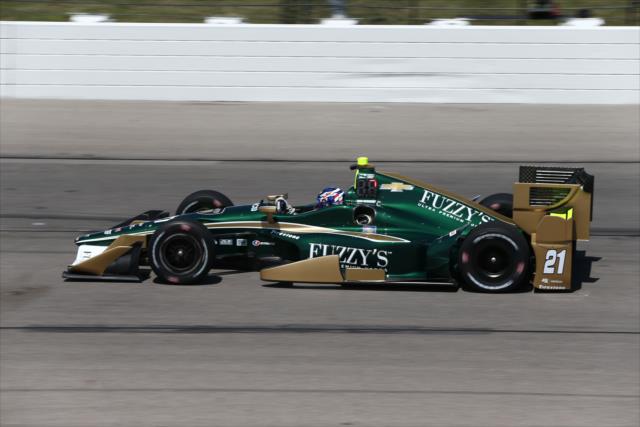 Josef Newgarden on course during practice for the Iowa Corn 300 at Iowa Speedway -- Photo by: Chris Jones