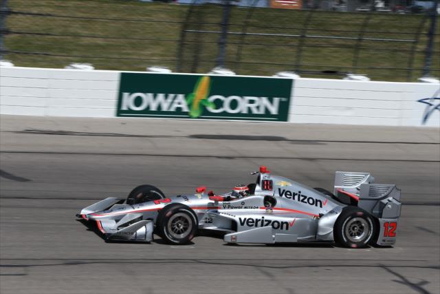 Will Power sets up for Turn 4 during practice for the Iowa Corn 300 at Iowa Speedway -- Photo by: Chris Jones