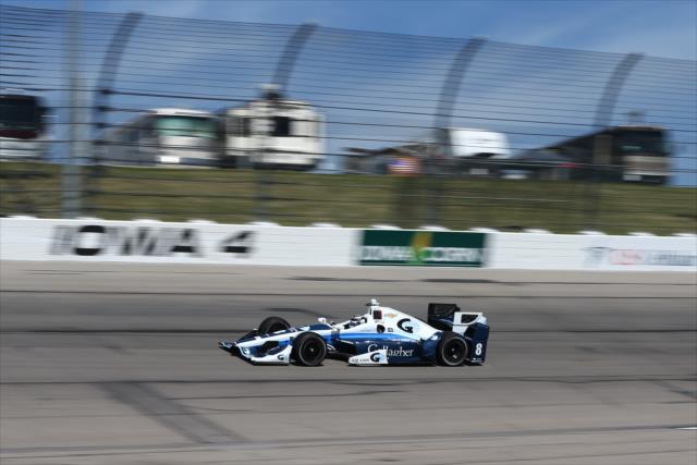 Max Chilton enters Turn 4 during practice for the Iowa Corn 300 at Iowa Speedway -- Photo by: Chris Jones