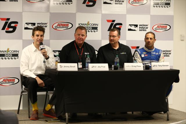 Iowa Speedway President Jimmy Small announces a two-year extension for the Iowa Corn 300 for 2017 and 2018 -- Photo by: Chris Jones