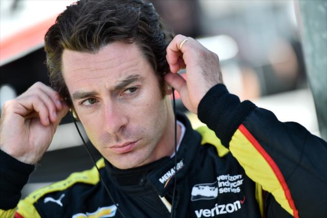 Simon Pagenaud starts preparing for his qualification attempt for the Iowa Corn 300 at Iowa Speedway -- Photo by: Chris Owens