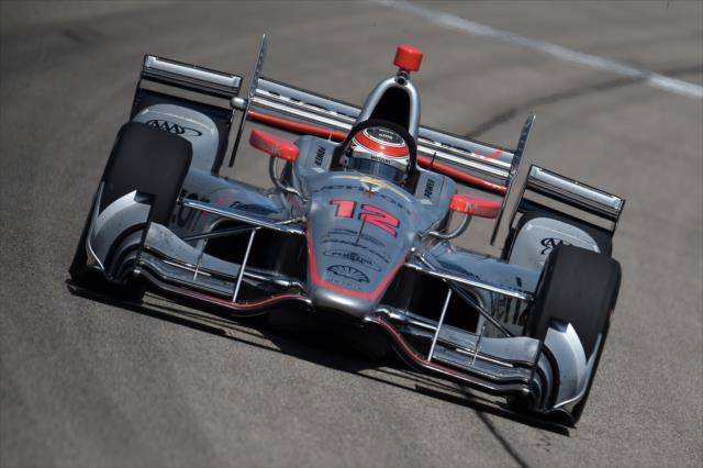 Will Power sets up for Turn 1 during practice for the Iowa Corn 300 at Iowa Speedway -- Photo by: Chris Owens