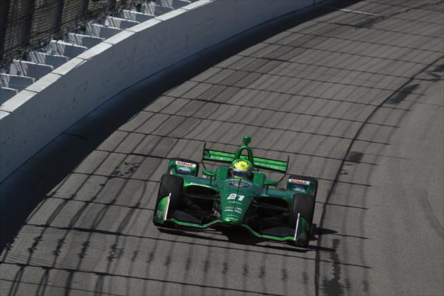 Spencer Pigot sails down the frontstretch during the Iowa Corn 300 at Iowa Speedway -- Photo by: Chris Jones