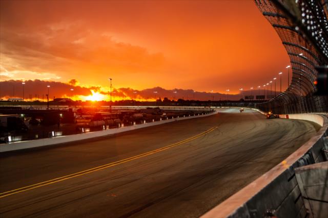 The sun sets over Iowa Speedway -- Photo by: Stephen King