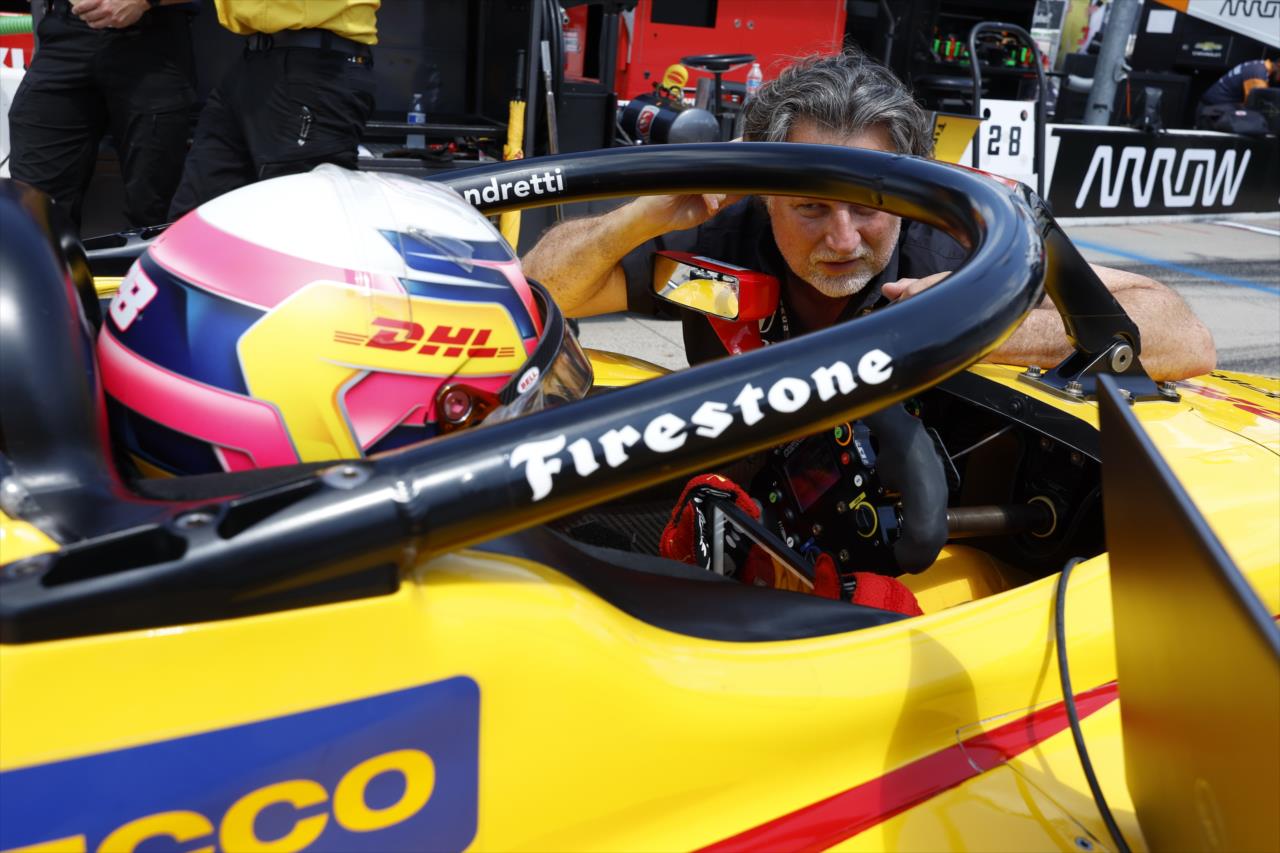Jamie Chadwick and Michael Andretti - INDY NXT By Firestone at Iowa Speedway - By: Chris Jones -- Photo by: Chris Jones