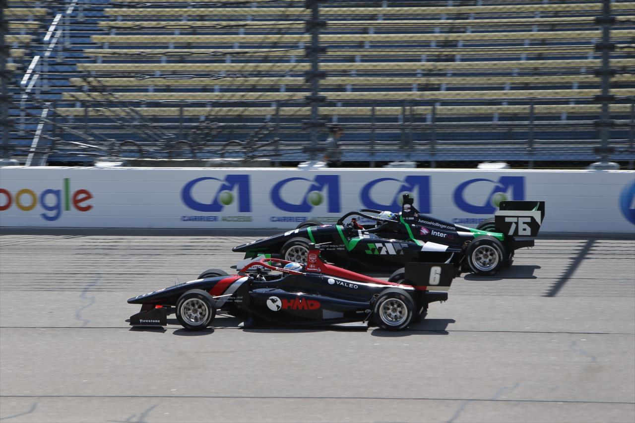 Christian Rasmussen and Rasmus Lindh - INDY NXT By Firestone at Iowa Speedway - By: Chris Jones -- Photo by: Chris Jones