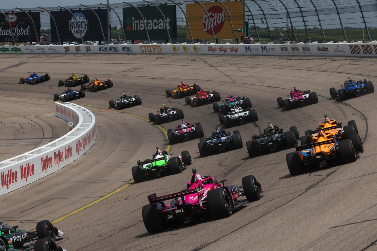 Race start - Hy-Vee Homefront 250 Presented by Instacart - By: Chris Owens -- Photo by: Chris Owens