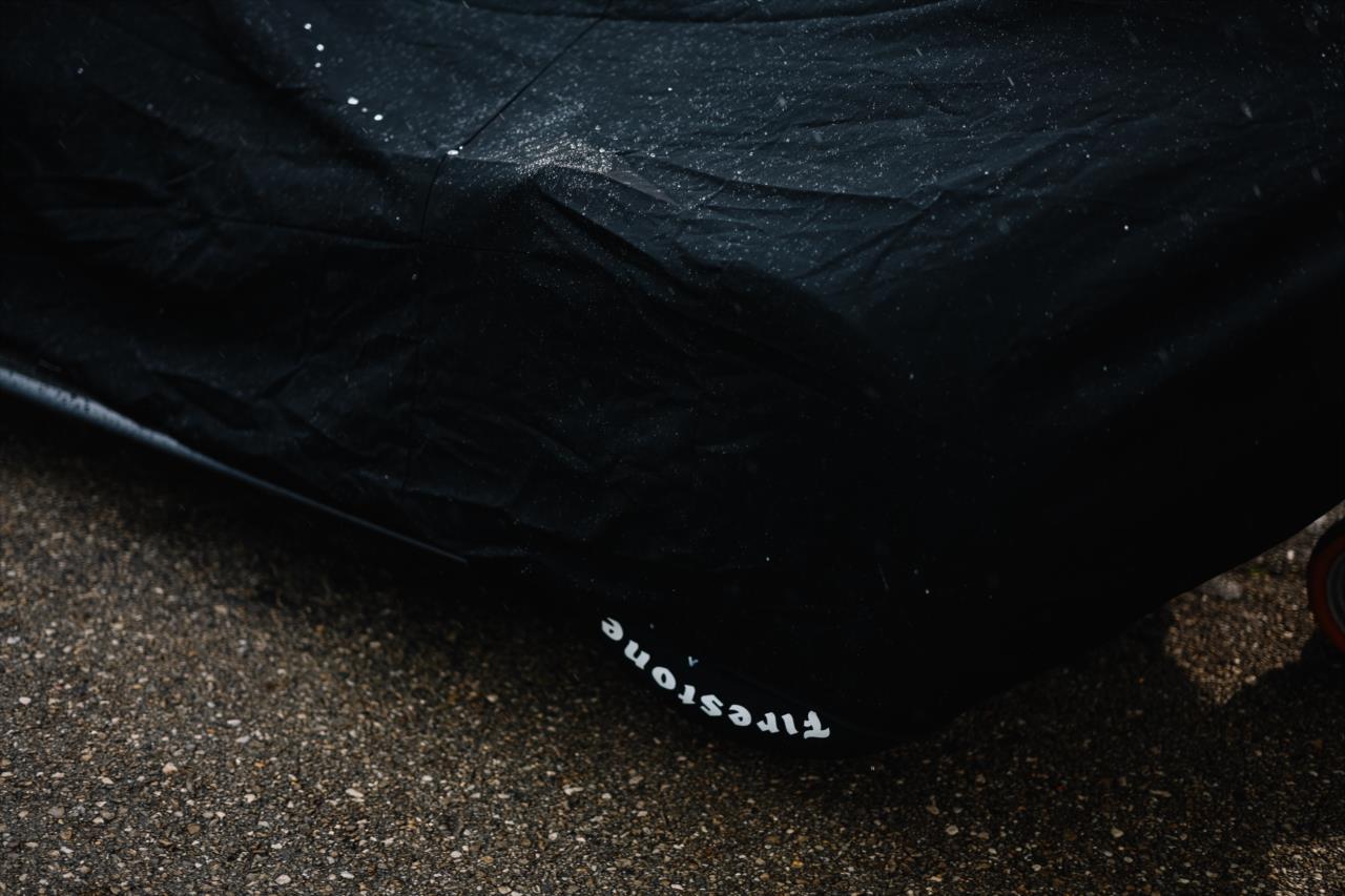 Rain cover - Hy-Vee Homefront 250 Presented by Instacart - By: Joe Skibinski -- Photo by: Joe Skibinski