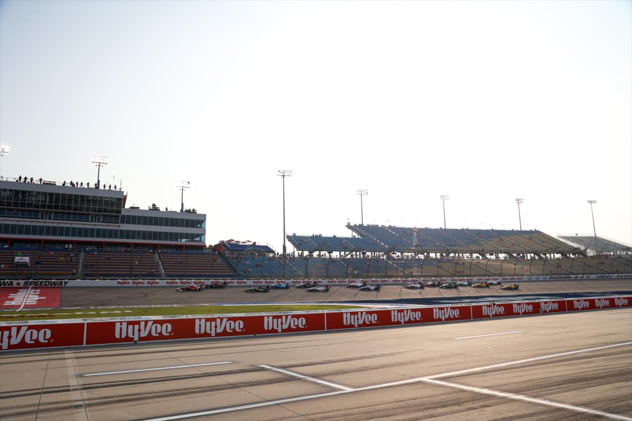 Race start - INDY NXT By Firestone at Iowa Speedway - By: Travis Hinkle -- Photo by: Travis Hinkle
