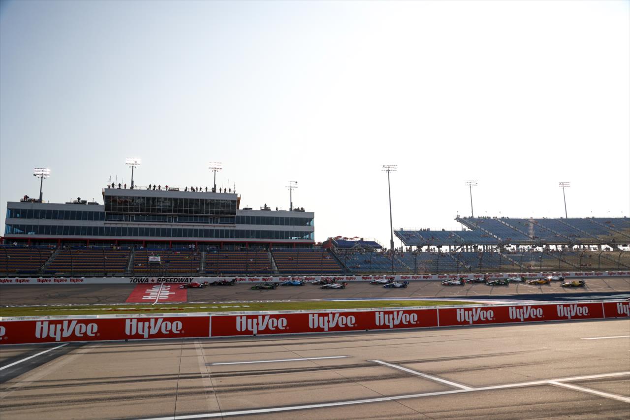 Race start - INDY NXT By Firestone at Iowa Speedway - By: Travis Hinkle -- Photo by: Travis Hinkle