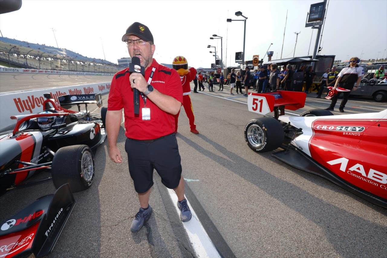 Command to start engines - INDY NXT By Firestone at Iowa Speedway - By: Chris Jones -- Photo by: Chris Jones