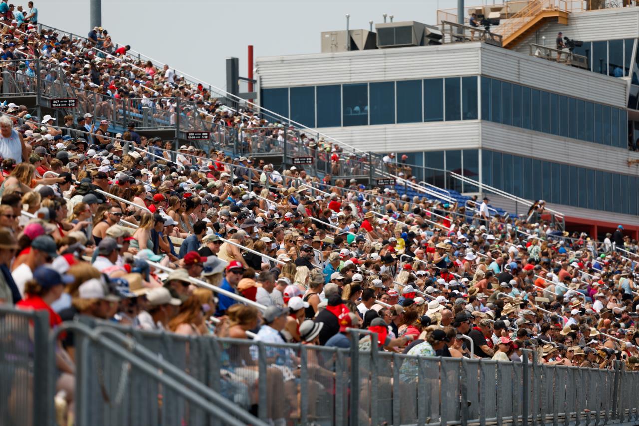 Packed grandstands - Hy-Vee One Step 250 Presented by Gatorade - By: Joe Skibinski -- Photo by: Joe Skibinski
